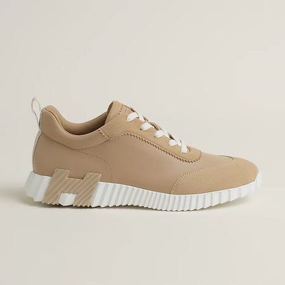 Bouncing Sneaker in pelle beige