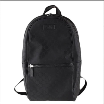 Zaino nero in tessuto GG