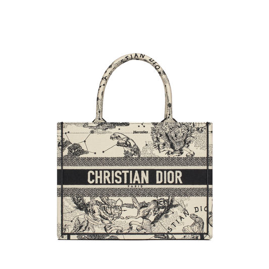 Dior Book Tote Zodiac latte e nero
