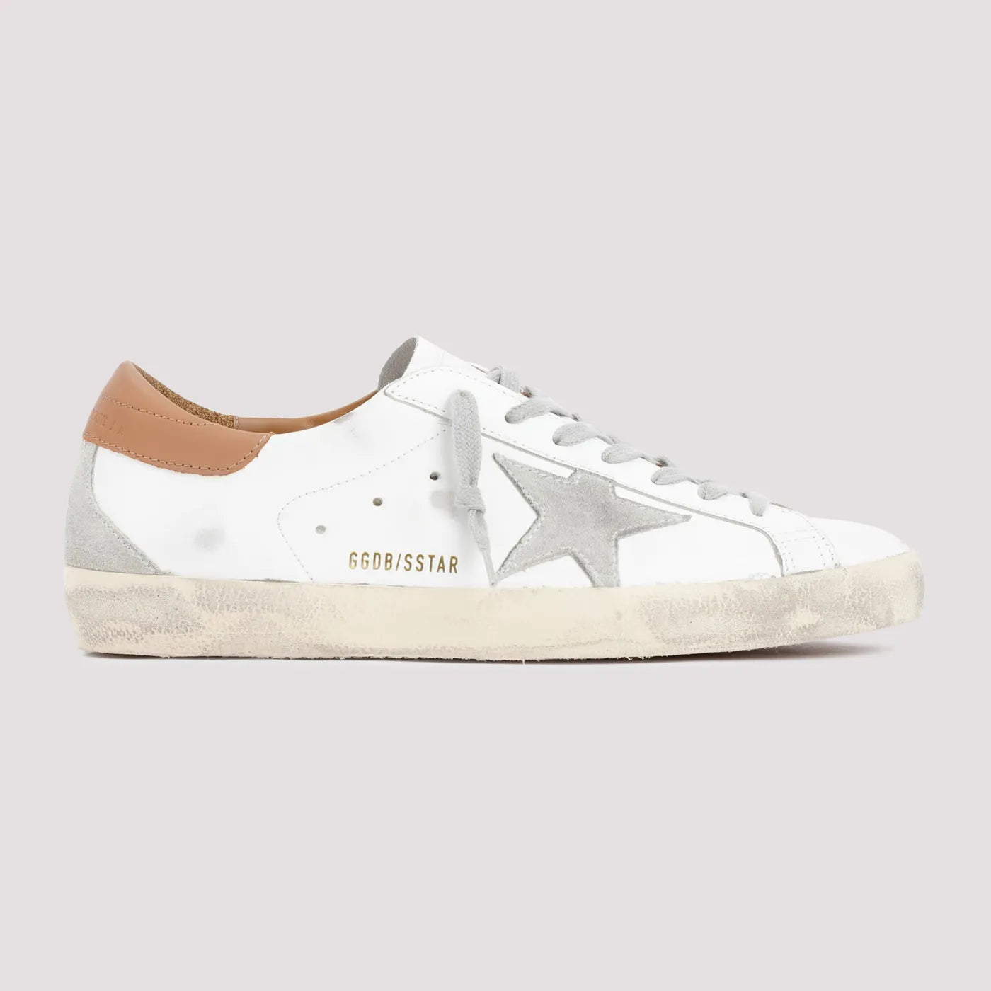 Bianco Vacchetta Toppa in pelle scamosciata Grigio