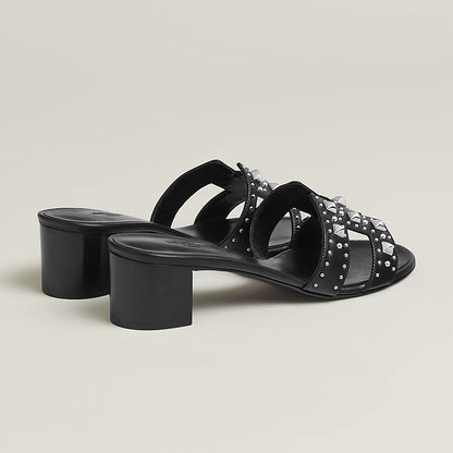 Sandali Oasis Nero Plated Studs